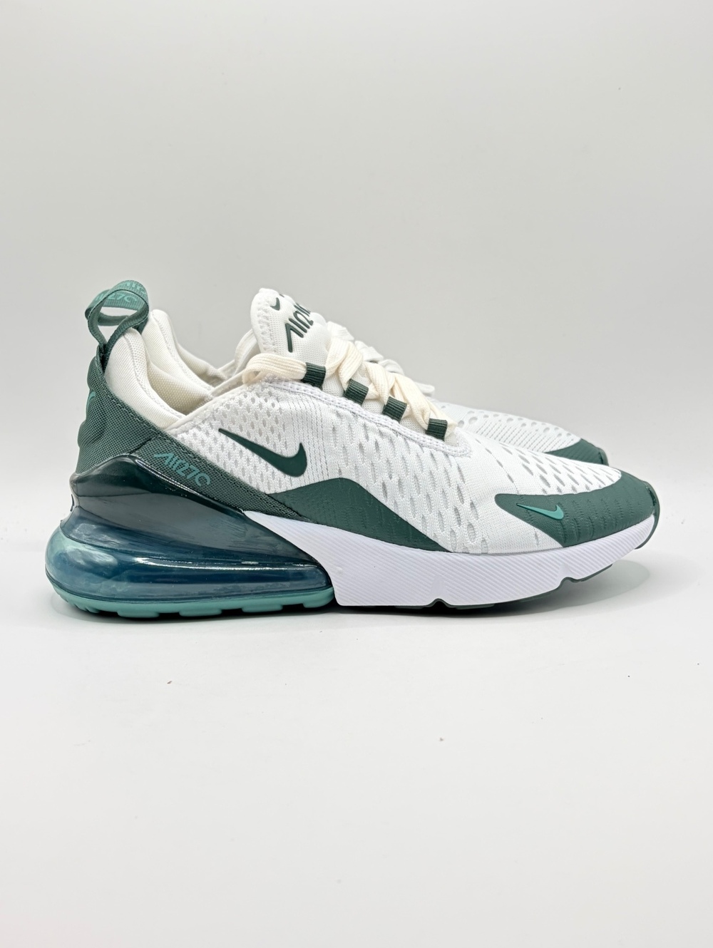 Nike Air Max 270 White & Vintage Green Sneakers 6.5 Womens